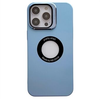 For iPhone 14 Pro Max Matte Phone Case Logo View Hard PC Cover with Camera Lens Frame Kickstand