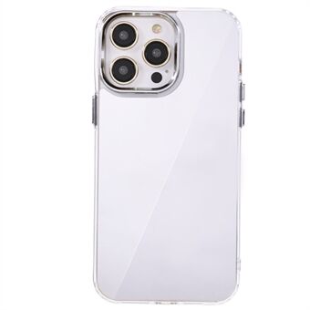 For iPhone 14 Pro Max TPU+Acrylic Phone Case Electroplating Mirror Design Shockproof Phone Cover