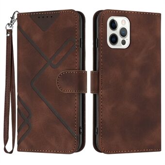 YX0040 For iPhone 14 Pro Max Leather Wallet Phone Case Imprinted Stand Protective Cover