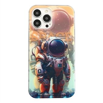 For iPhone 14 Pro Max Astronaut Pattern IMD Phone Case PC+TPU Drop Protection Matte Cover