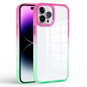 For iPhone 14 Pro Max Gradient TPU+PC Back Case Clear Anti-scratch Phone Cover