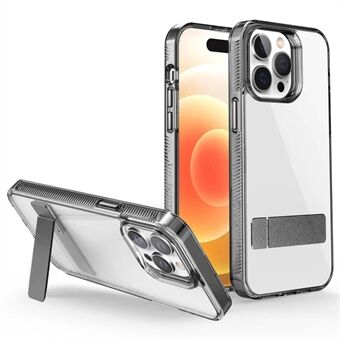 Style G For iPhone 14 Pro Max TPU + Acrylic Phone Case Transparent Phone Cover with Kickstand