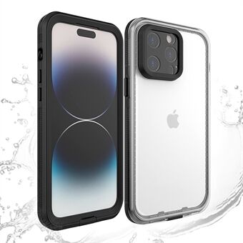 For iPhone 14 Pro Max IP68 Waterproof TPU+PC+PET Case Drop-proof Snow-proof Diving Phone Cover