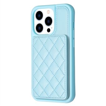 BF25 For iPhone 14 Pro Max Card Slots Shockproof Phone Case Leather Coated TPU Cover with Kickstand