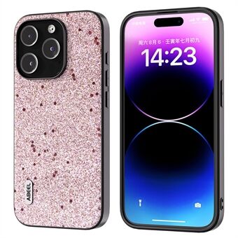 ABEEL For iPhone 14 Pro Max PU Leather Coated TPU Cover Shockproof Glitter Phone Case