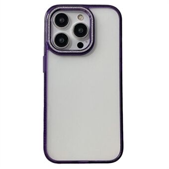 For iPhone 14 Pro Max Glitter Camera Frame Transparent TPU+PC Cover Anti-drop Phone Case