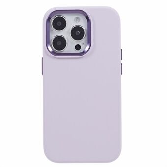 Cellphone Cover for iPhone 14 Pro Max Aluminum Alloy Camera Frame Liquid Silicone+PC Phone Case