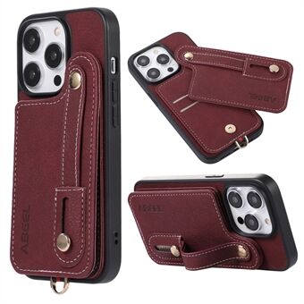 ABEEL Style 03 For iPhone 14 Pro Max PU Leather Coated TPU+PC Shell Card Slots Litchi Texture Phone Kickstand Cover