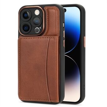 Phone Case Compatible with MagSafe for iPhone 14 Pro Max , Card Holder Kickstand Leather+TPU Cover