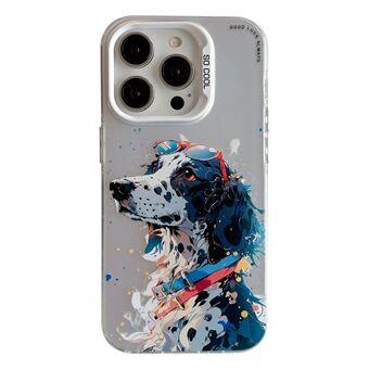 For iPhone 14 Pro Max Graffiti Phone Case Animal Pattern Printing PC+TPU Anti-Scratch Cover