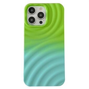 For iPhone 14 Pro Max Soft TPU Phone Cover Gradient Water Ripple Texture Case