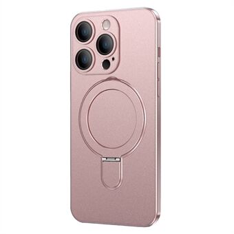 For iPhone 14 Pro Max Magnetic Phone Case TPU Kickstand Electroplating Cover with Camera Lens Film