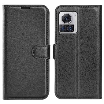 For Motorola Moto X30 Pro 5G / Edge 30 Ultra 5G Drop-proof Litchi Texture Folio Flip Phone Case PU Leather Wallet Stand Protective Cover