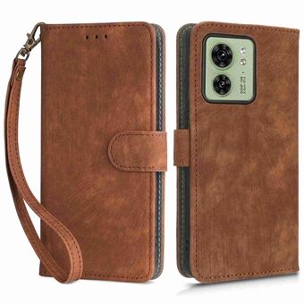 RFID Blocking Wallet Cover for Motorola Edge 40 5G , PU Leather Stand Phone Protective Case with Strap