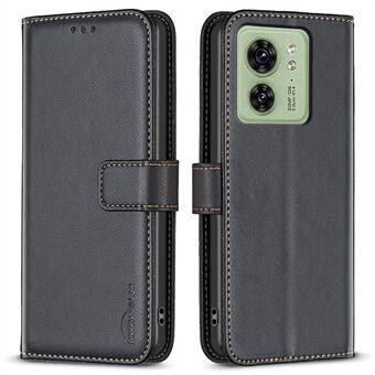 BINFEN COLOR BF17 For Motorola Edge 40 5G Phone Cover Stand Design TPU+PU Leather Wallet Case