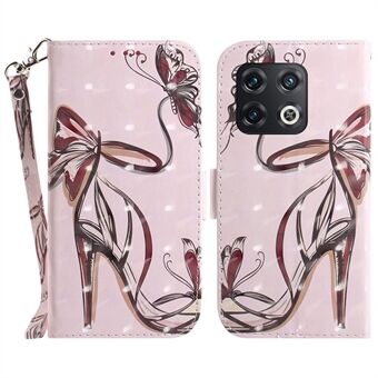 3D Pattern Printing Folio Flip Phone Case for OnePlus 10 Pro 5G, PU Leather TPU Cover with Wallet Stand