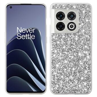 Glittery Phone Case for OnePlus 10 Pro 5G, Ani-drop Electroplating TPU Frame Hard PC Back Cover