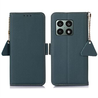 TJ Series For OnePlus 10 Pro 5G Genuine Leather + TPU Full Protection Phone Case RFID Blocking Wallet Stand Shell