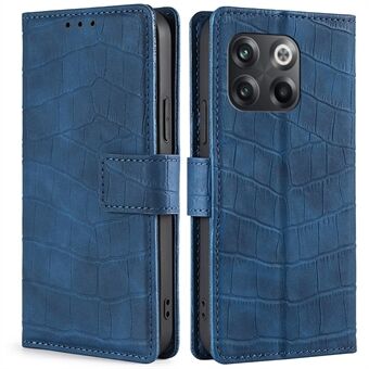 For OnePlus 10T 5G / Ace Pro 5G PU Leather Crocodile Texture Phone Flip Wallet Case Skin-touch Feeling Stand Protective Cover