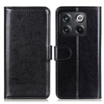 For OnePlus 10T 5G / Ace Pro 5G Crazy Horse Texture Anti-scratch Phone Case PU Leather Cover with Stand Wallet