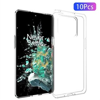 10Pcs / Pack For OnePlus 10T 5G / Ace Pro 5G Anti-scratch Crystal Clear TPU Case Inner Watermark-Free Phone Cover