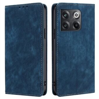 For OnePlus Ace Pro 5G / 10T 5G RFID Blocking PU Leather Phone Case Skin-touch Feeling Wallet Magnetic Auto-closing Stand Phone Cover