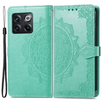 Magnetic Closure Wallet Stand Cover for OnePlus 10T 5G / Ace Pro 5G, Embossed Mandala Pattern PU Leather Flip Phone Case