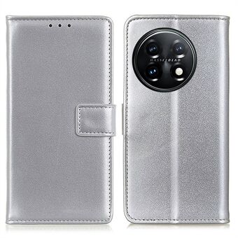 For OnePlus 11 5G Textured PU Leather Wallet Phone Case Full Protection Anti-drop Stand Cover