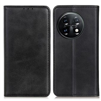 For OnePlus 11 5G Magnetic Auto Closing Mobile Phone Stand Case Split Leather Drop-proof Cover Wallet