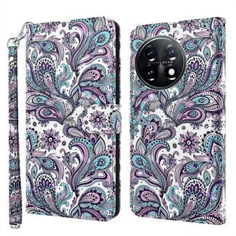 For OnePlus 11 5G PU Leather 3D Pattern Printing Phone Case Flip Wallet Stand Protective Cover