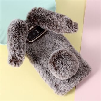 Rabbit Design Soft Fur TPU Back Phone Case for Samsung Galaxy Note 8 N950