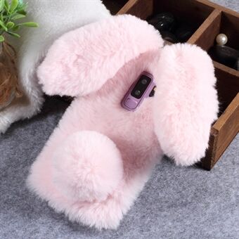 Rabbit Shape Fluffy Fur Coated TPU Case for Samsung Galaxy S9+ SM-G965