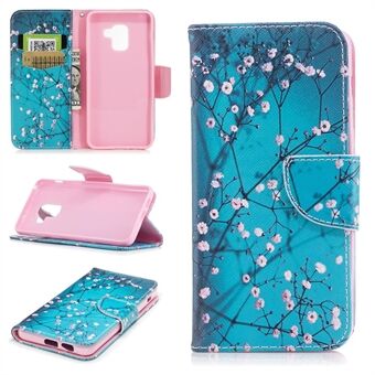 Pattern Printing Wallet Leather Flip Case for Samsung Galaxy A8 (2018)