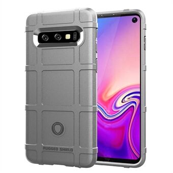 Rugged Anti-shock Square Grid Texture TPU Phone Case for Samsung Galaxy S10