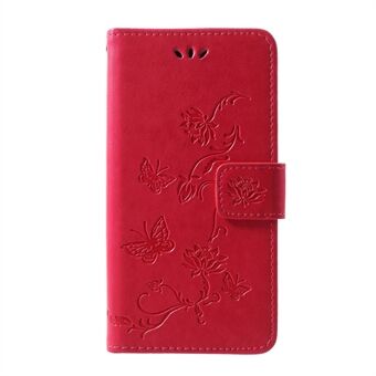 Imprint Butterfly Flower Wallet Leather Case for Samsung Galaxy S10