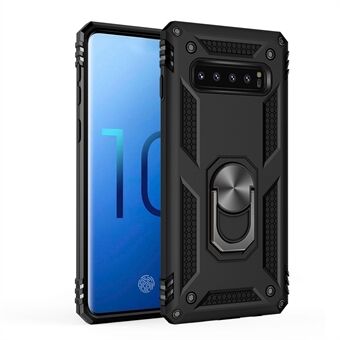 Armor PC TPU Hybrid Phone Case 360 Degree Rotation Ring Kickstand for Samsung Galaxy S10