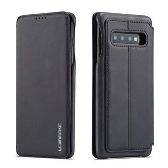 LC.IMEEKE Retro Style Leather Card Holder Case for Samsung Galaxy S10