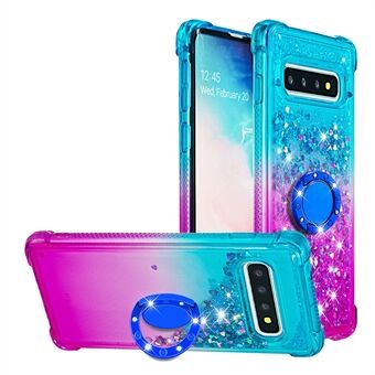 Ring Kickstand Fashionable Gradient Quicksand Durable TPU Phone Case Shell for Samsung Galaxy S10 4G