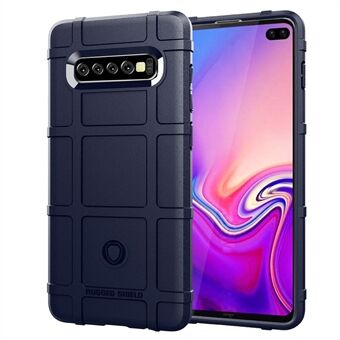 Rugged Square Grid Texture TPU Anti-shock Case for Samsung Galaxy S10 Plus