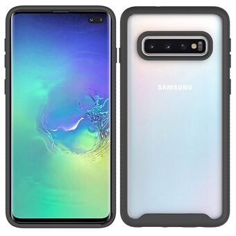 For Samsung Galaxy S10 Plus Anti-scratch Clear Phone Cover Acrylic + PC Back Soft TPU Bumper Hybrid Case