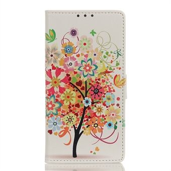 Pattern Printing Wallet Leather Stand Case for Samsung Galaxy A40