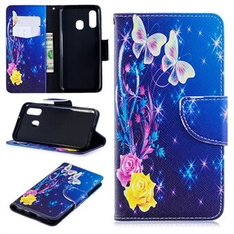 Pattern Printing PU Leather Flip Cell Phone Case for Samsung Galaxy A40