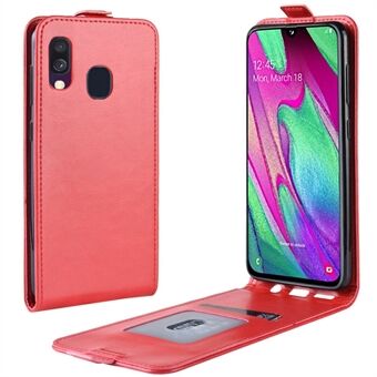 Crazy Horse Vertical Flip Leather Protective Case for Samsung Galaxy A40