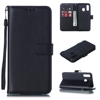 Wallet Stand Leather Case Accessory for Samsung Galaxy A40 - Black