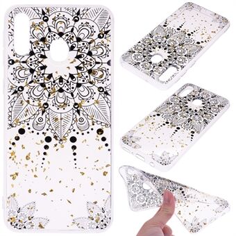 Glitter Sequins Inlaid Patterned TPU Phone Cover for Samsung Galaxy A40