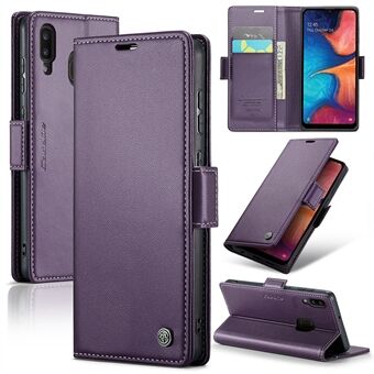 CASEME 023 Series For Samsung Galaxy A40 RFID Blocking PU Leather Phone Case Stand Wallet Anti-drop Cover