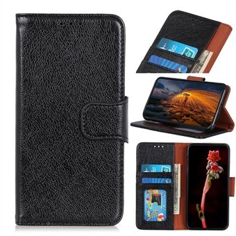 Nappa Texture Split Leather Wallet Cell Phone Cover for Samsung Galaxy A20e