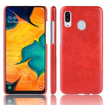 Litchi Skin Leather Coated Hard PC Case for Samsung Galaxy A20e