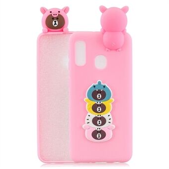 3D Animal Doll Pattern Soft TPU Phone Casing for Samsung Galaxy A20e