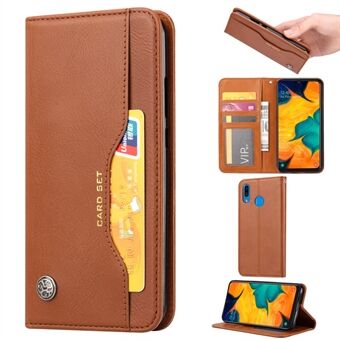 Auto-absorbed Wallet Stand Flip Leather Case for Samsung Galaxy A20e